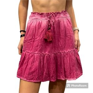 Pilcro Anthropologie Giulia Pink Mini Skirt